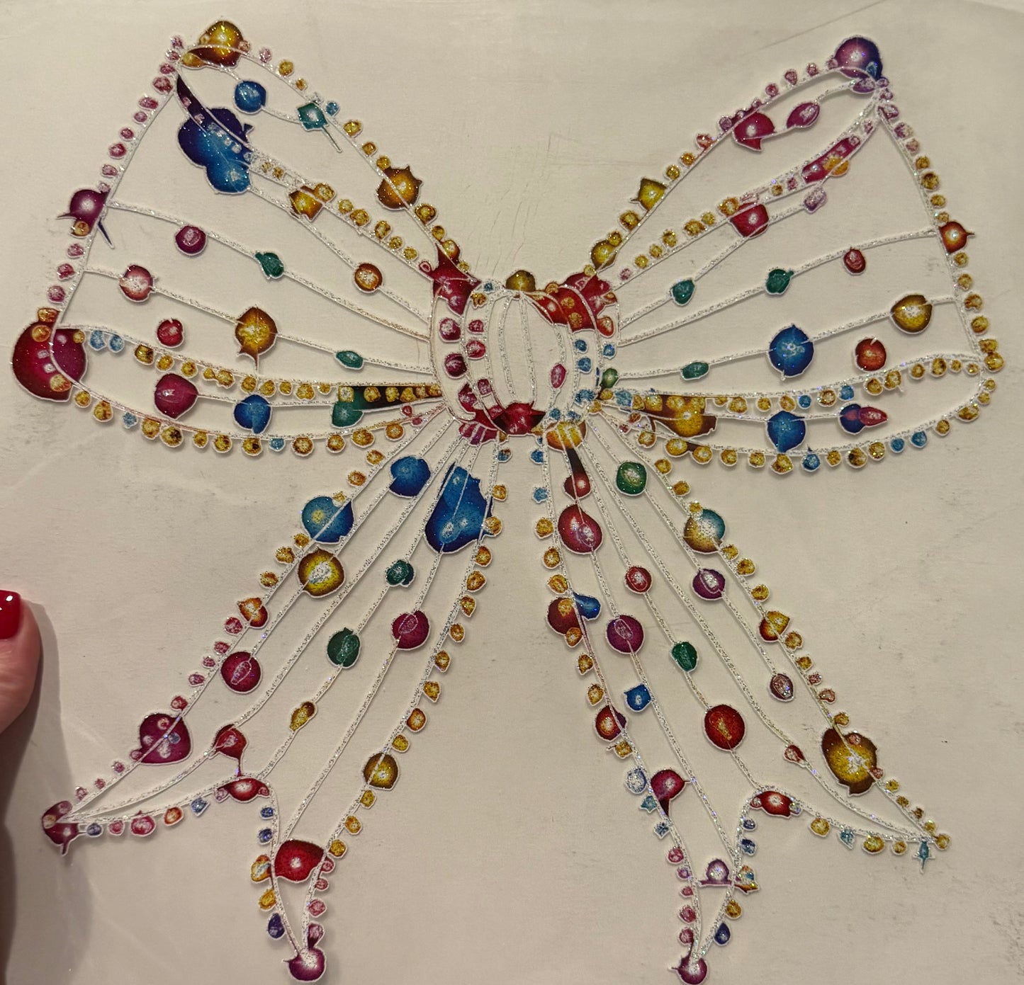 A012 Glitter light bow- Heat Transfer