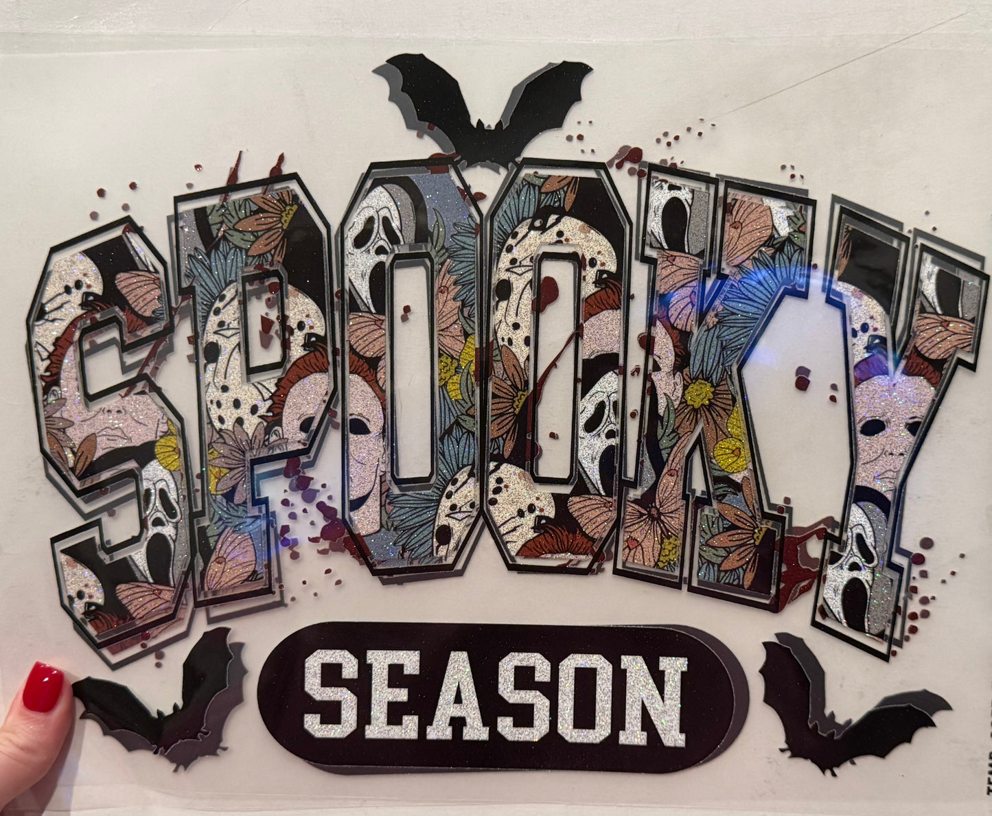 A007 Glitter Spooky season- Heat Transfer