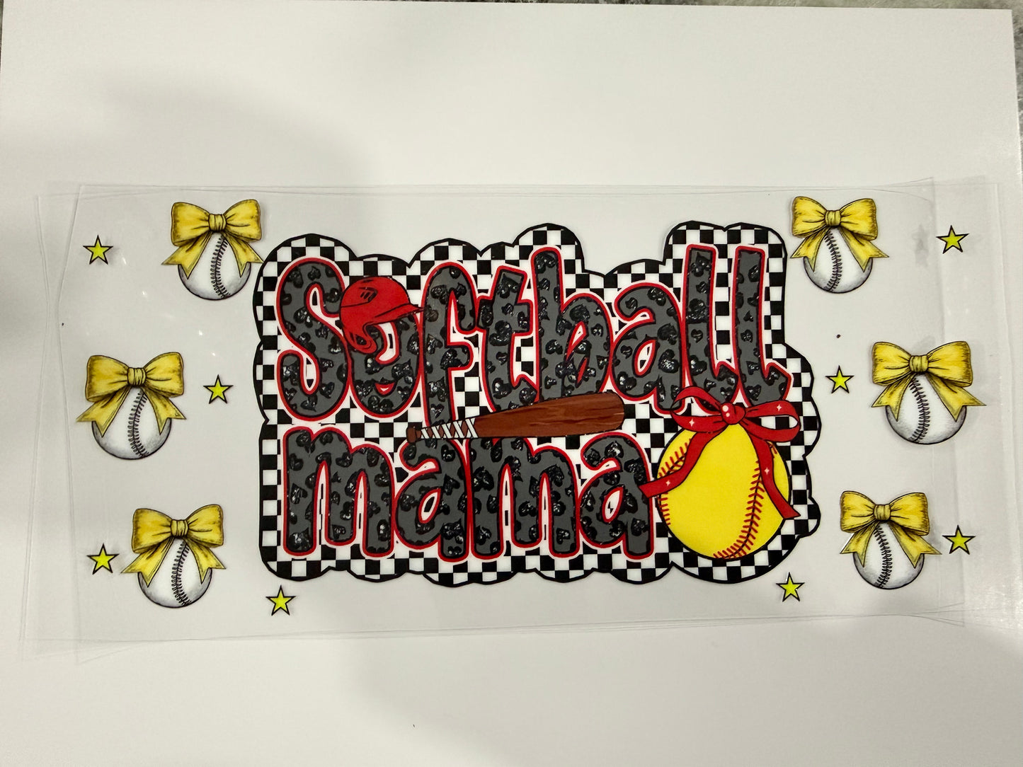 14- SOFTBALL MAMA BOWS