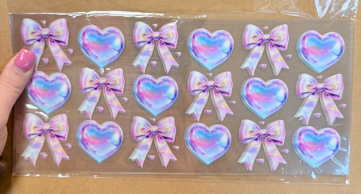 AA18- GIRLY HEARTS BOWS