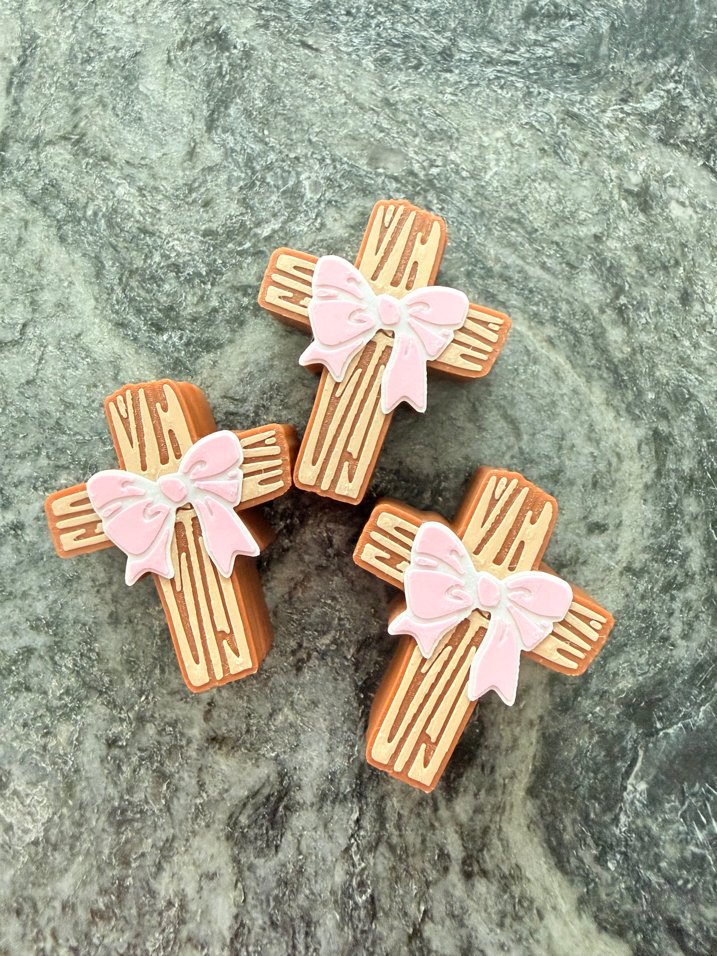 Cross with bow topper 1PC