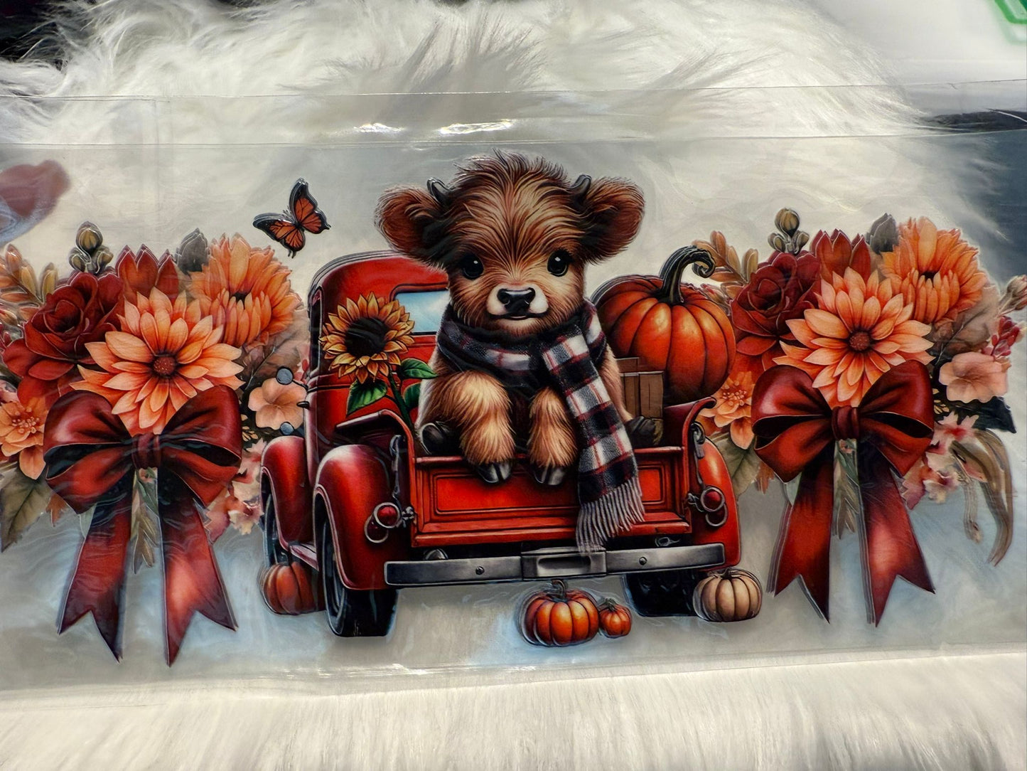 Autumn Harvest Highland Cow Wrap