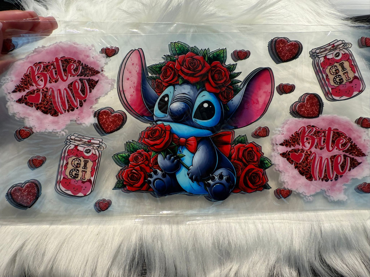 Stitch Valentine Roses Wrap