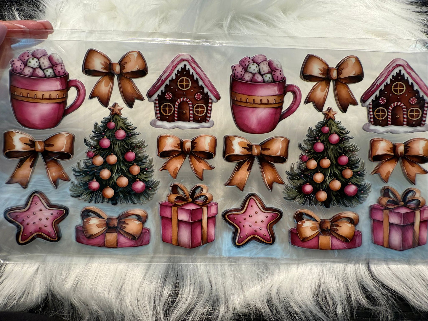 Golden Winter Bows Wrap