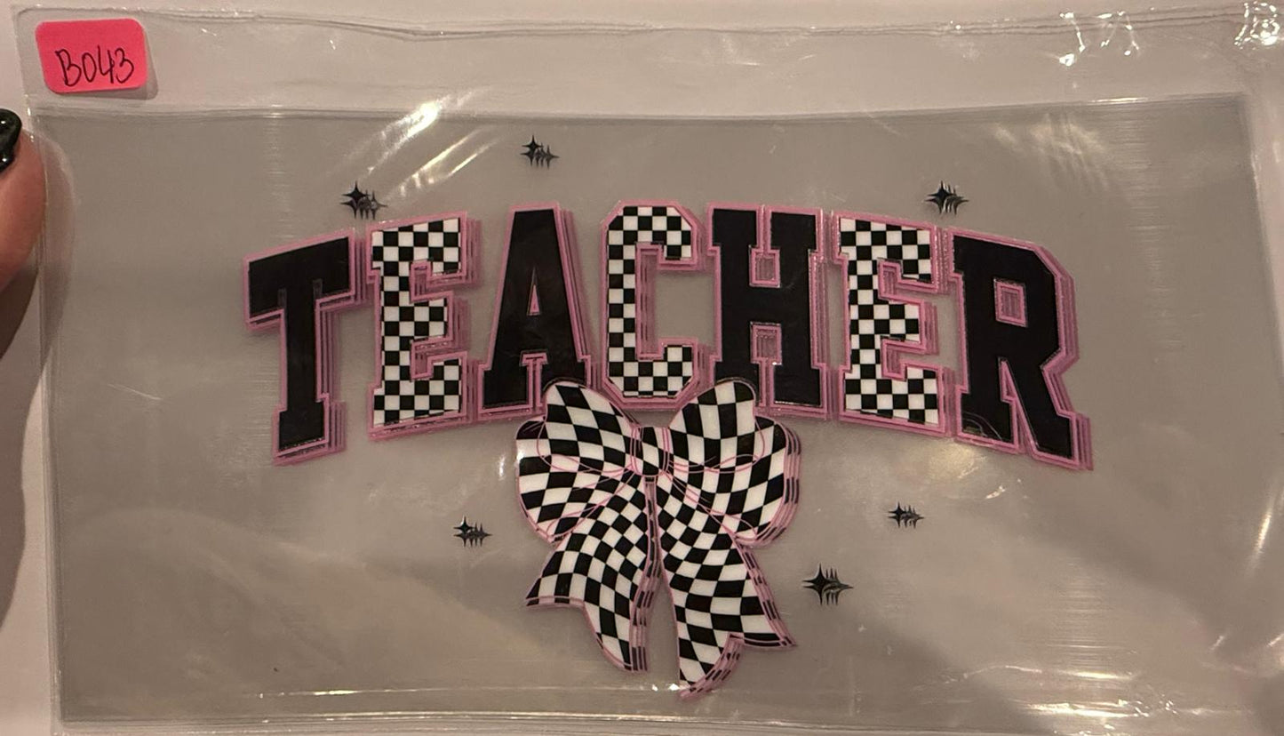Teacher Wrap (Pink/Black/White)