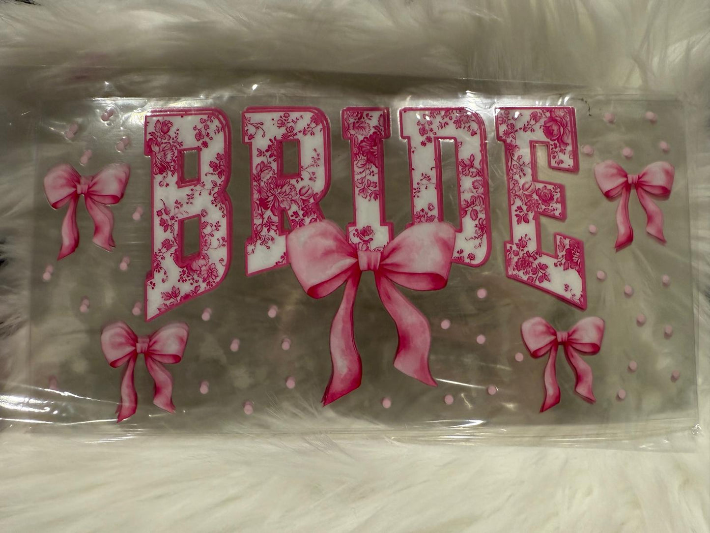 A081 Bride Pink Bow Wrap