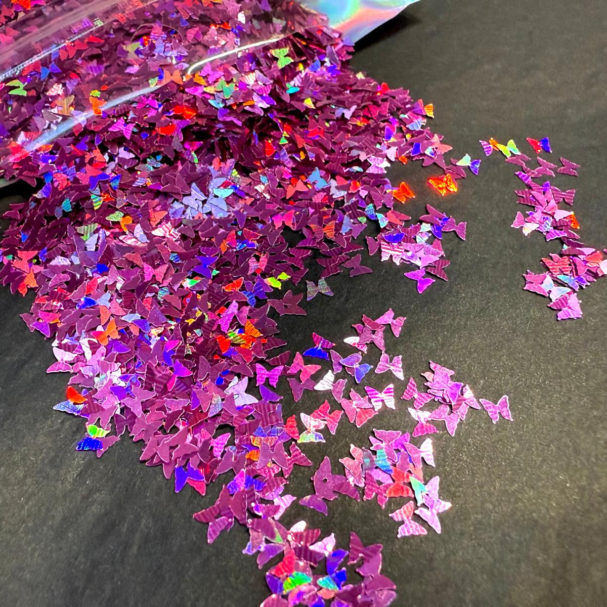 Holographic Pink Butterflies