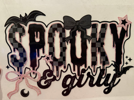 A006 Glitter Spooky with sleeves- Heat Transfer