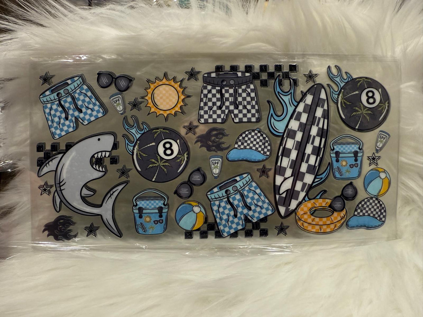 A083 Checker Blue Wrap