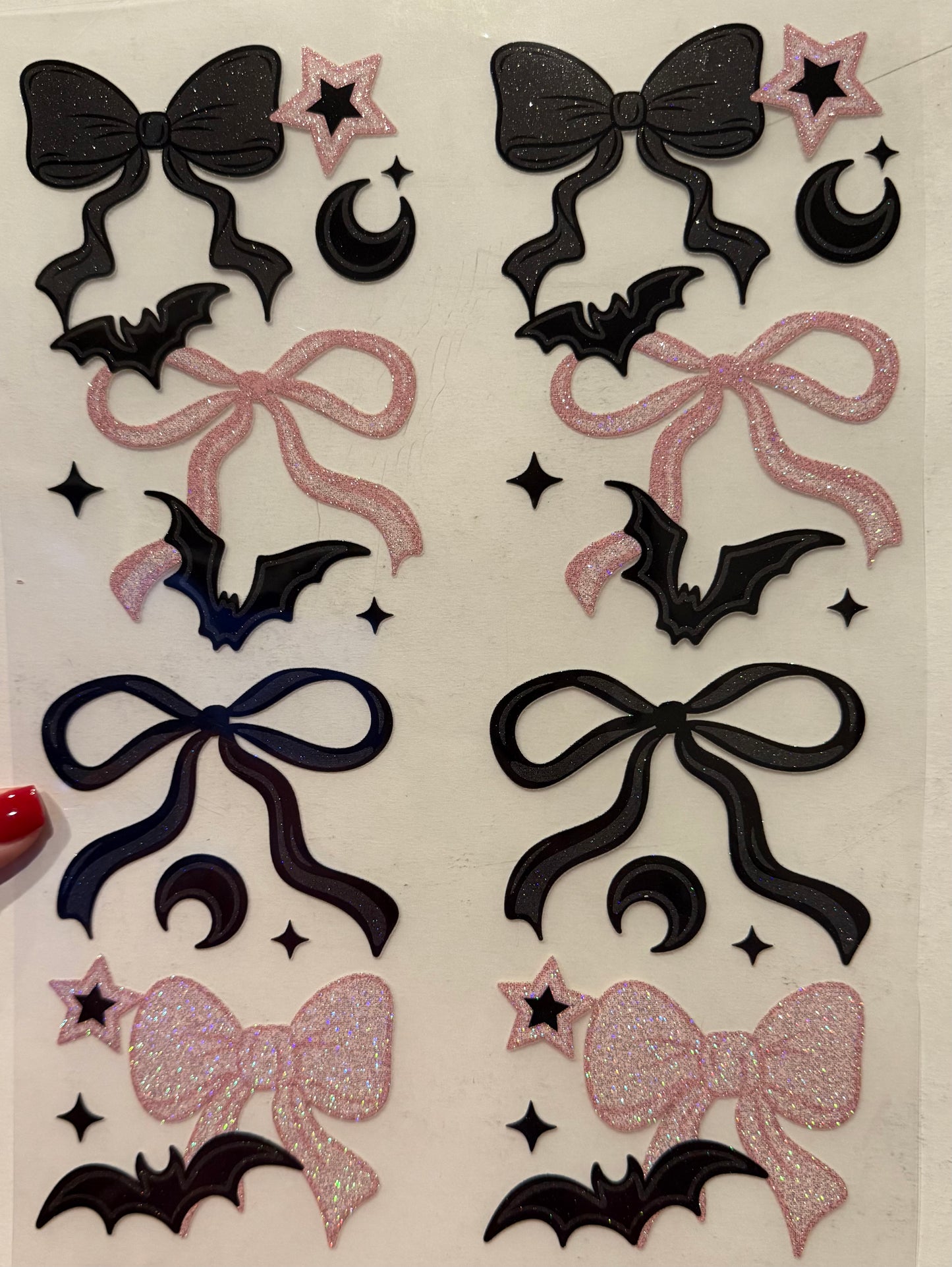 A006 Glitter Spooky with sleeves- Heat Transfer