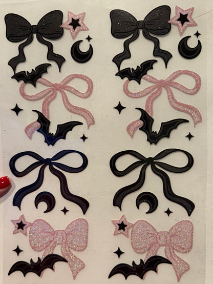 A006 Glitter Spooky with sleeves- Heat Transfer