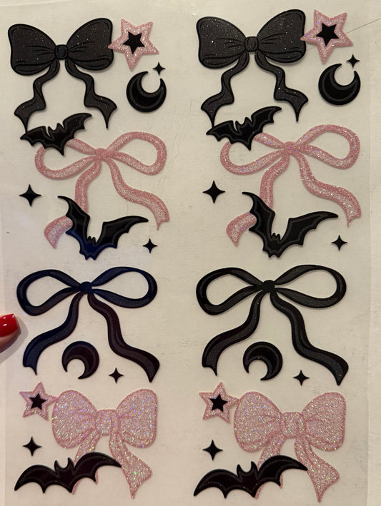 A006 Glitter Spooky with sleeves- Heat Transfer