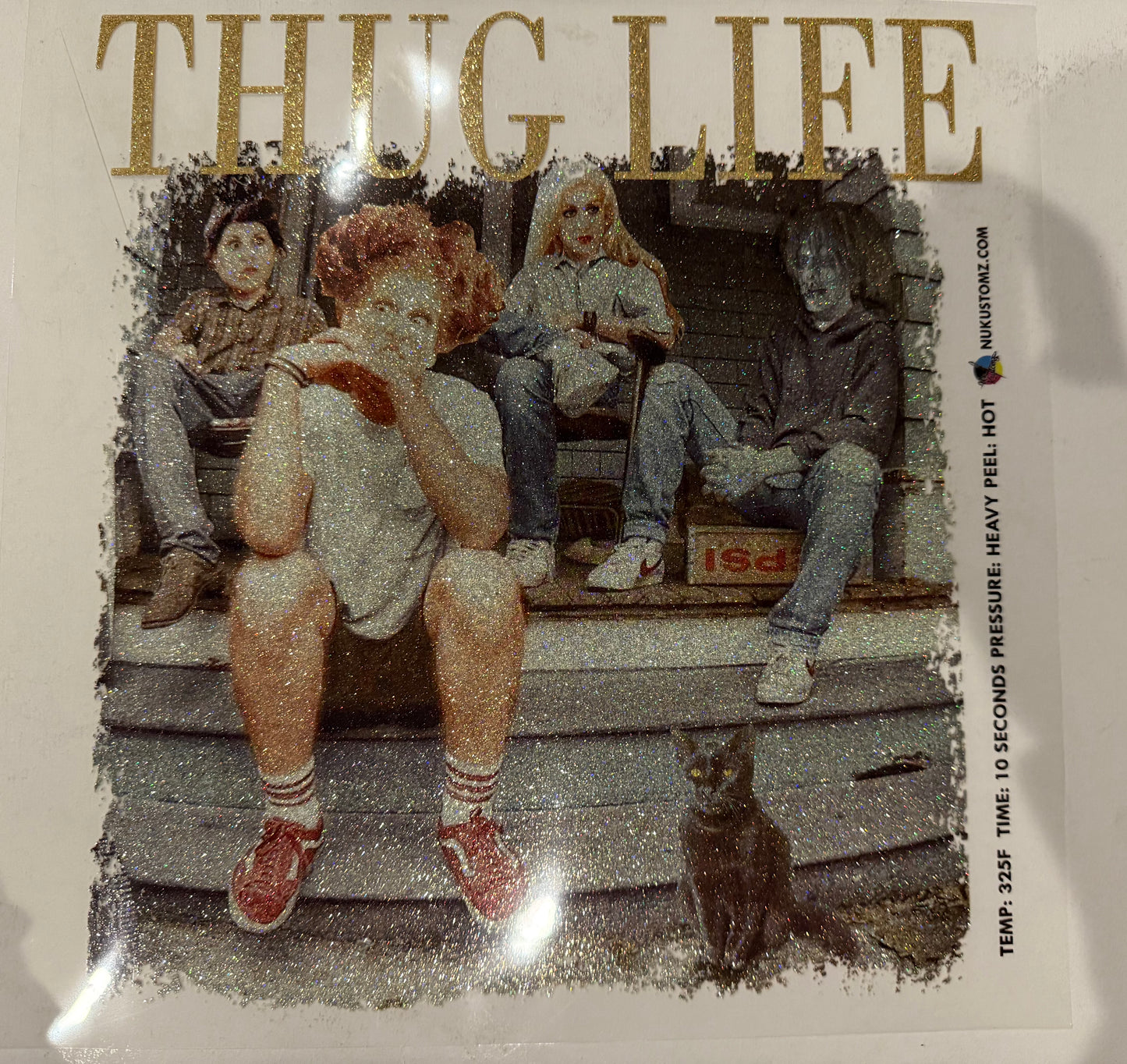 A003 Glitter Thug life- Heat Transfer