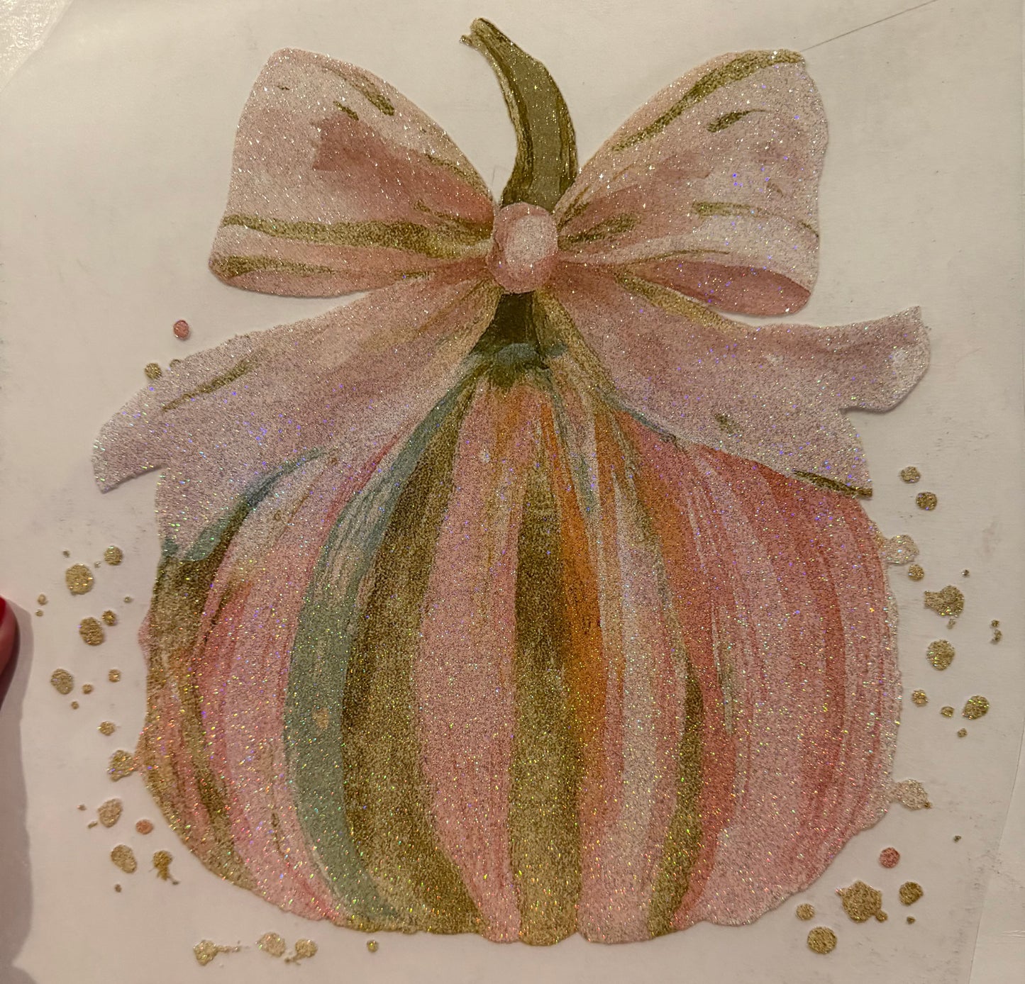 A005 Glitter pumpkin- Heat Transfer