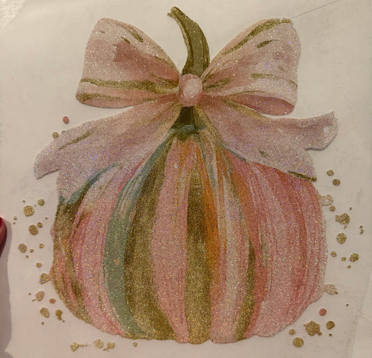 A005 Glitter pumpkin- Heat Transfer