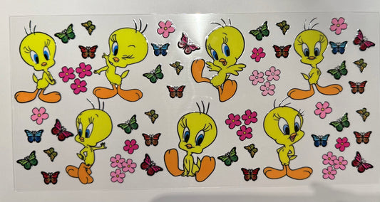 AB76 TWEETY AND FLOWERS