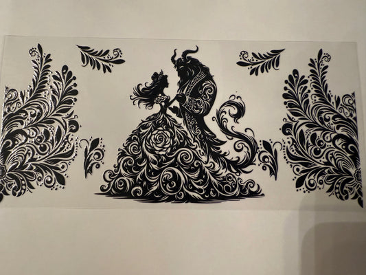 D068 beauty and the beast b&w