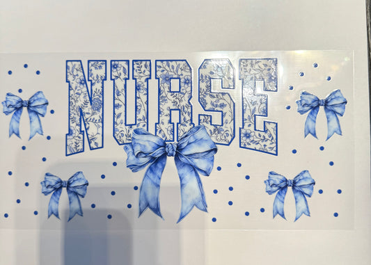 AB83 NURSE BOWS- BLUE