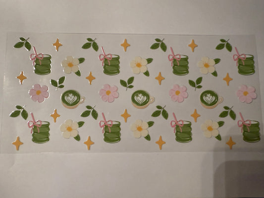 D085 MATCHA PINK FLOWERS