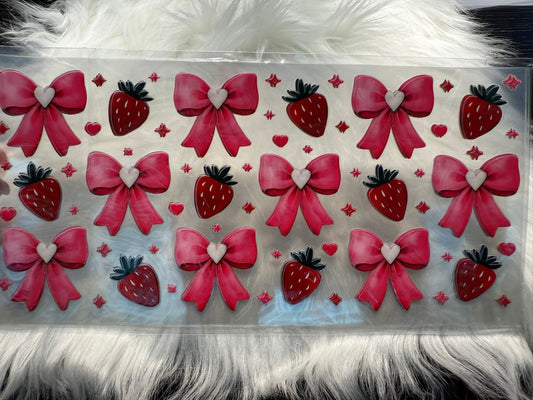 Strawberry Sweetheart Bow Wrap
