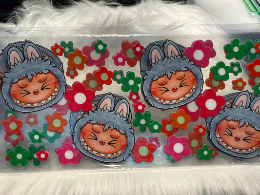 Groovy Labubu & Flowers Wrap