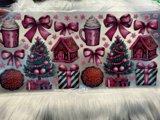 Pink Christmas Charm Wrap