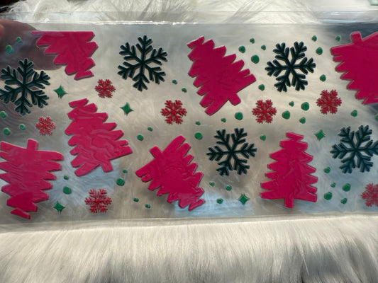 Merry Modern Pink Forest Wrap