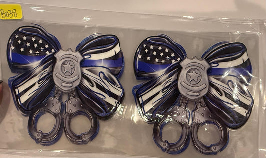 Back The Blue Bows Wrap