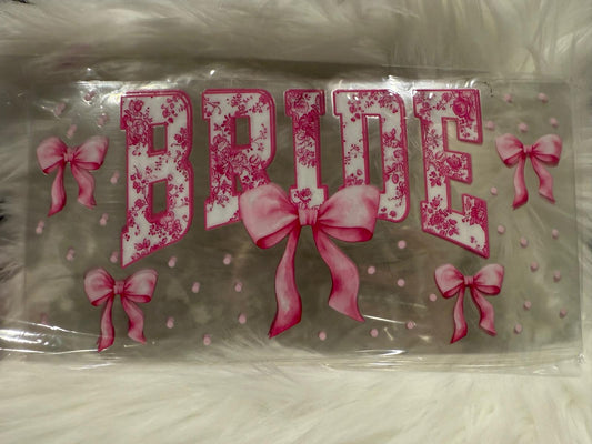 A081 Bride Pink Bow Wrap